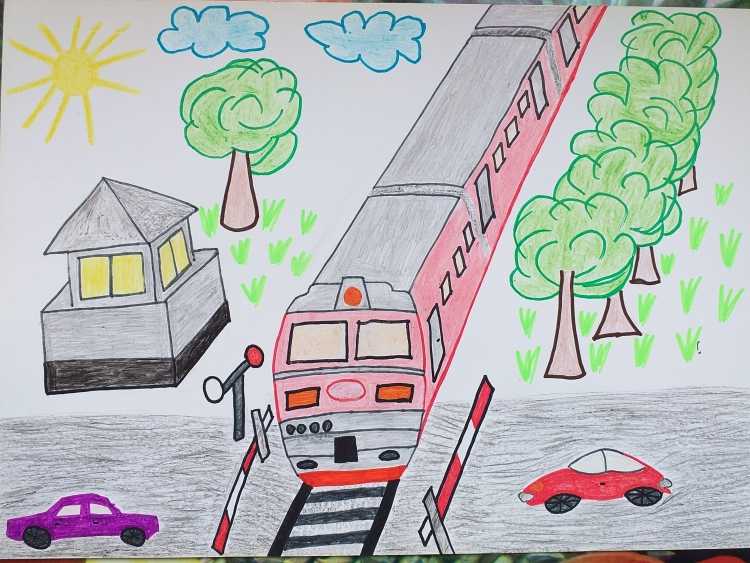 Нарисовать железную дорогу