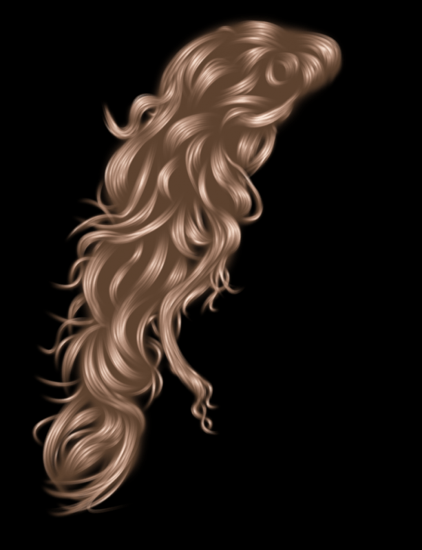 Кудрявые волосы для фотошопа