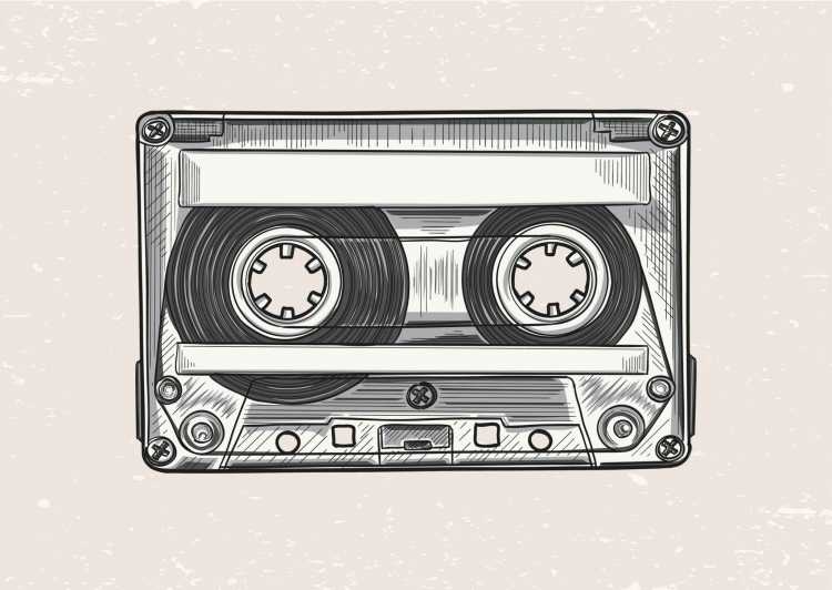 Черно белая кассета