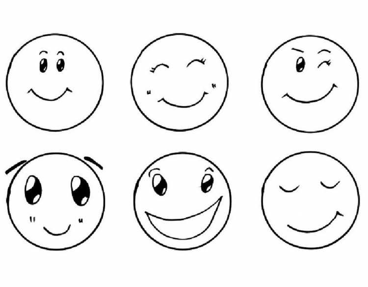 Смайлы для раскрашивания