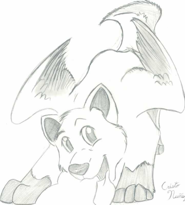 Аниме волки карандашом