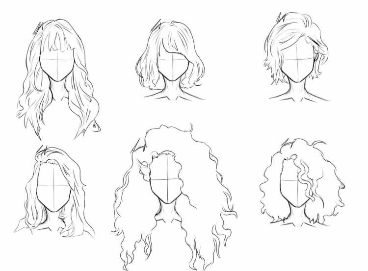 Аниме референс аниме кудрявые волосы