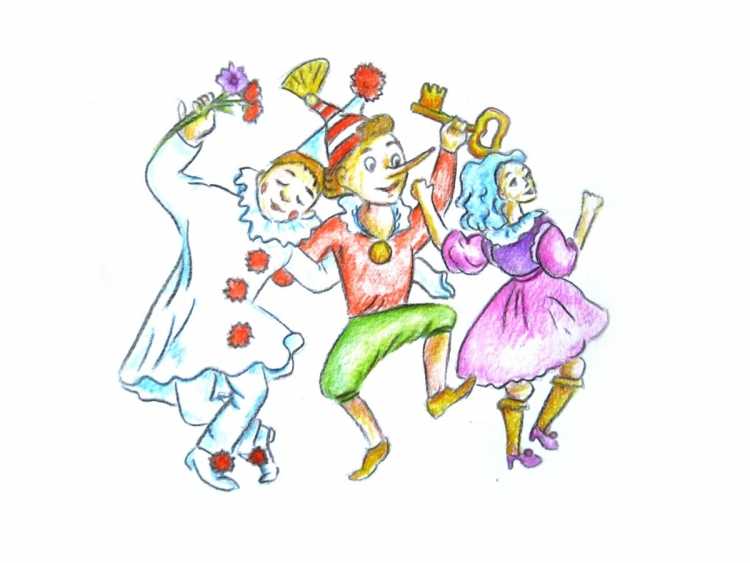 Буратино, мальвтна, перо,