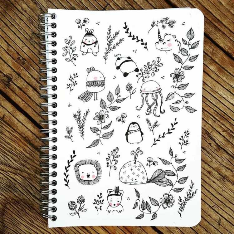 Мини рисунки для скетчбука