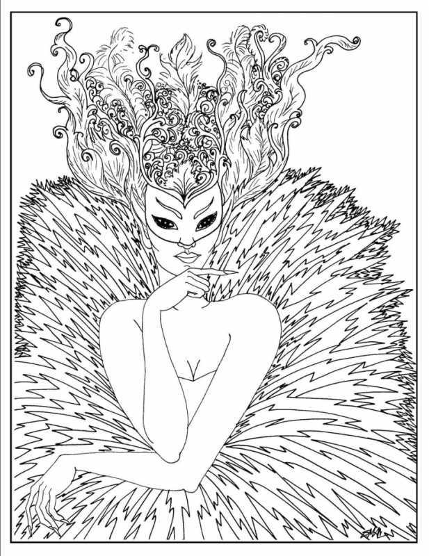 Раскраски антистресс маски