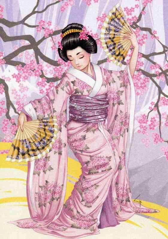 Эскизы гейша Майко