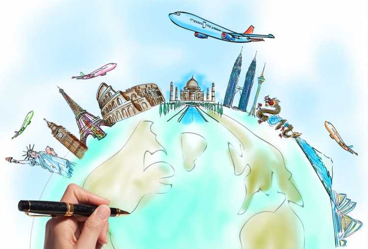 Иллюстрация на тему путешествия