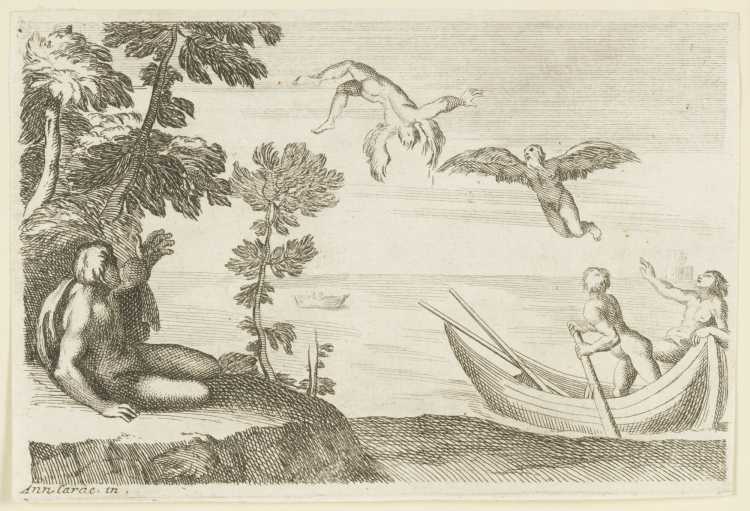Падение Икара гравюра