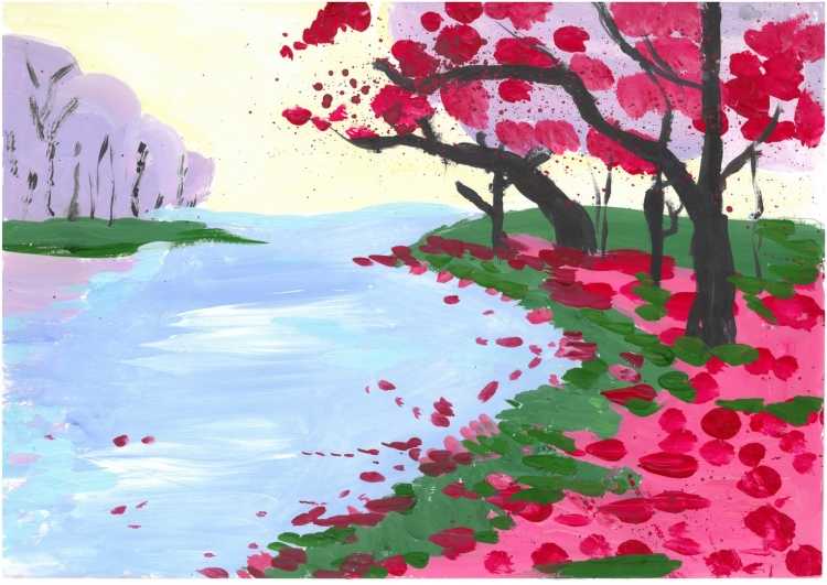 Рисунок на свободную тему 8 класс красками