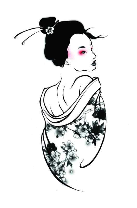 Алмазная мозаика гейша