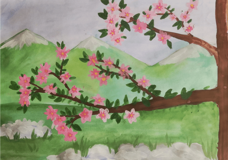 Рисунки на свободную тему красками