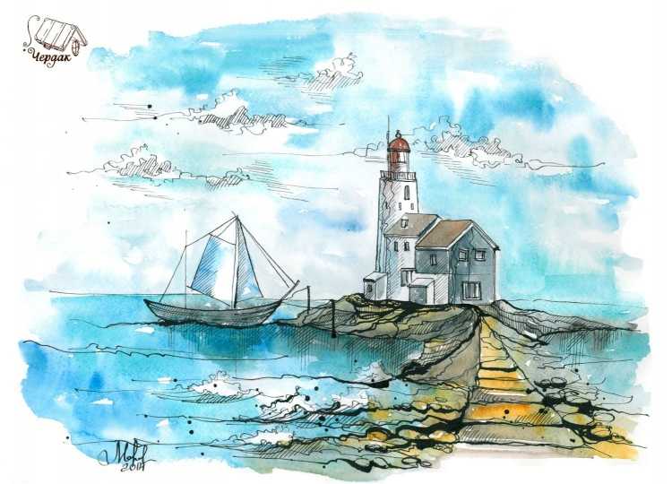 Набросок морского пейзажа