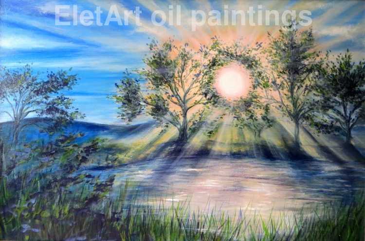 Картины утро пейзаж