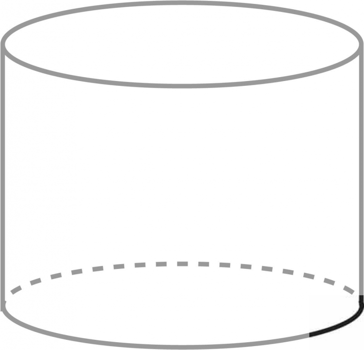 Цилиндр в разрезе