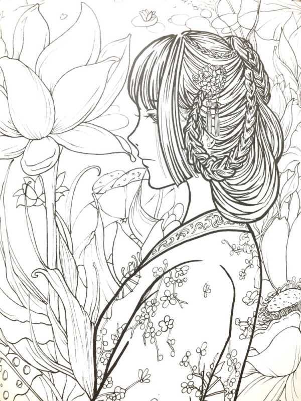 Раскраски для девочек сложные