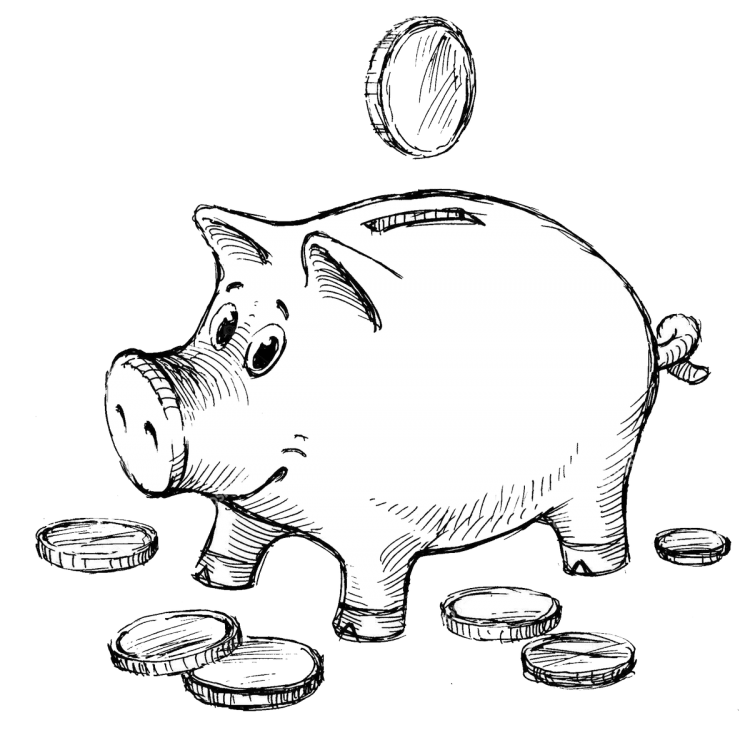 Нарисовать копилку