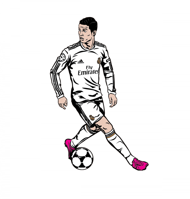 Раскраски футболистов