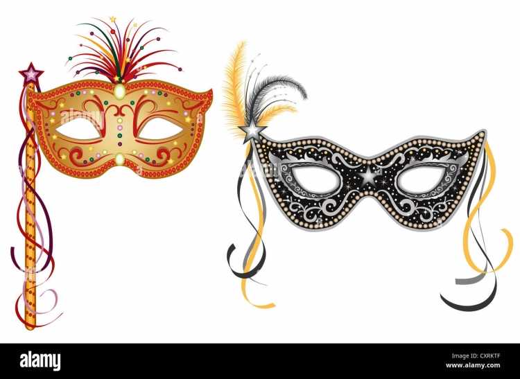 Новогодние узоры на маске карнавальной