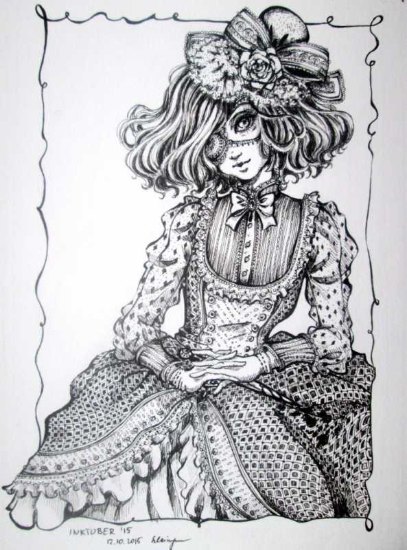 Маскарад рисунок карандашом