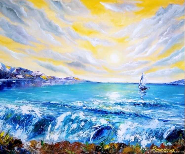Сатаров море парусник картины