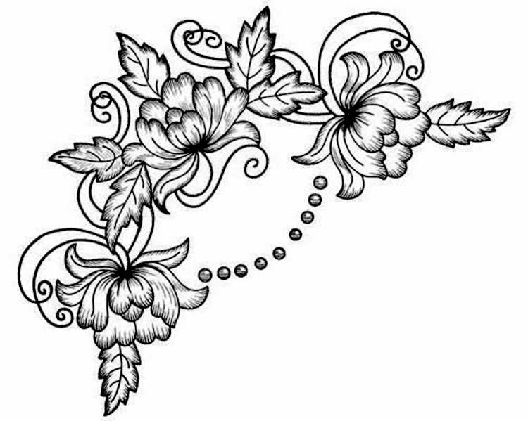 Старинные узоры для вышивки гладью