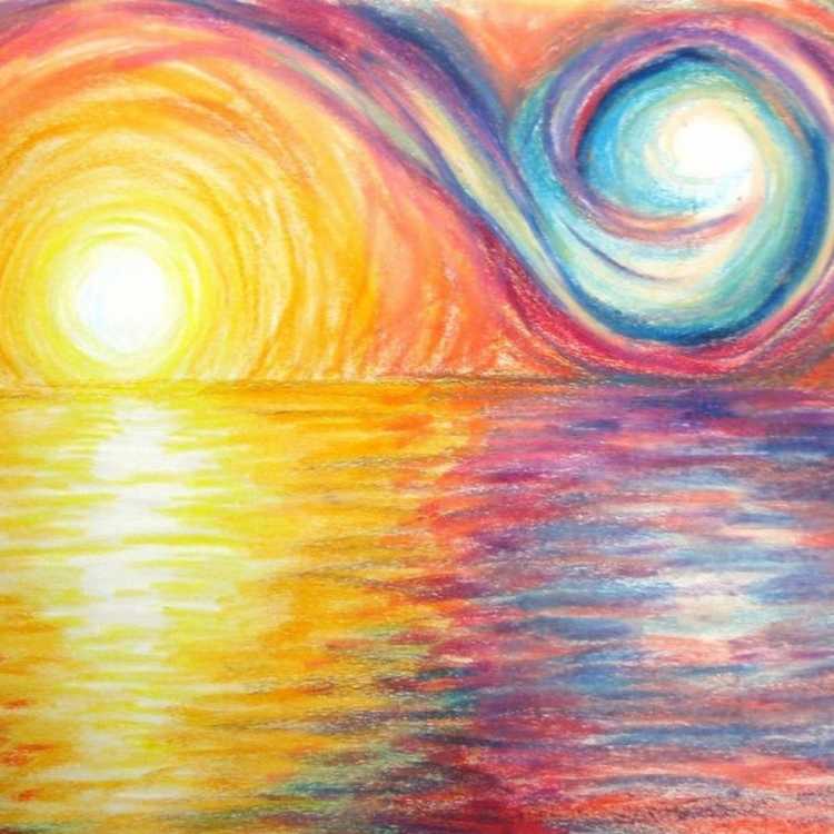 Рисование пастельными мелками