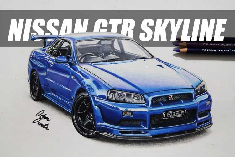 Nissan Skyline gt-r r34 drawing