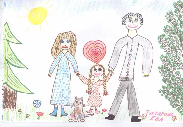 Рисование зимняя прогулка