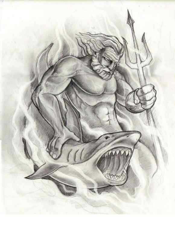 Посейдон (мифология) тату