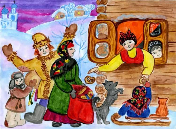 Святки рисунок