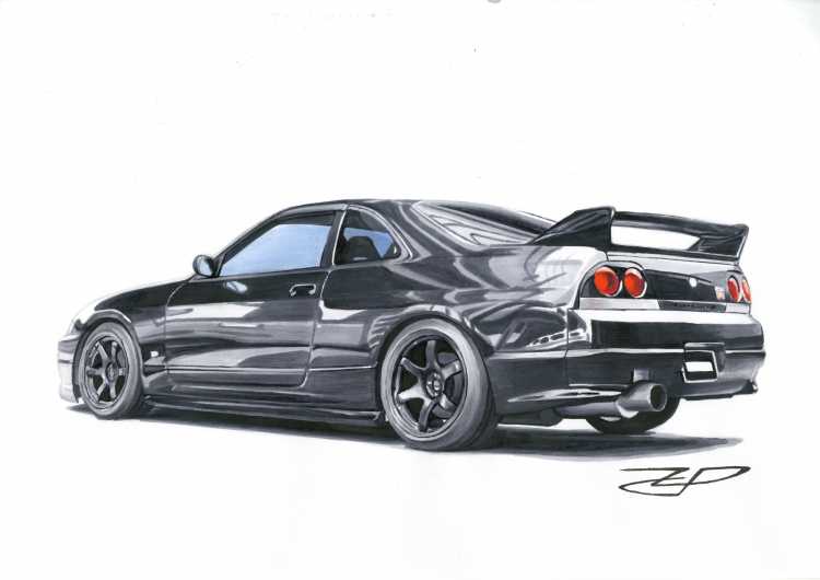 Nissan Skyline r33 арт