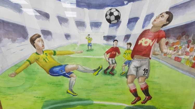 Рисование футбол