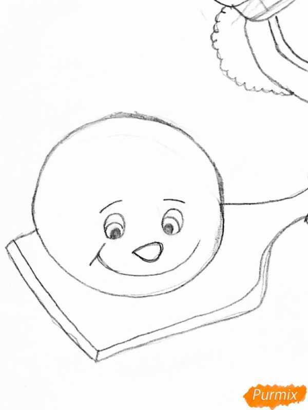 Колобок рисунок карандашом