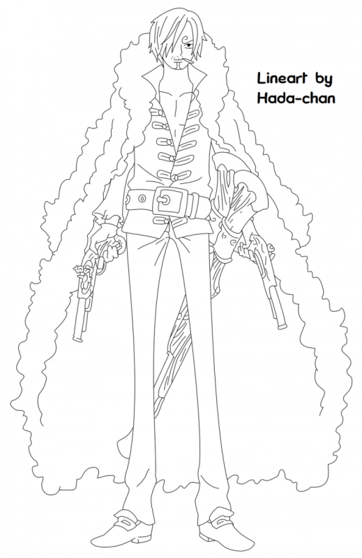 Ван Пис раскраска Санджи