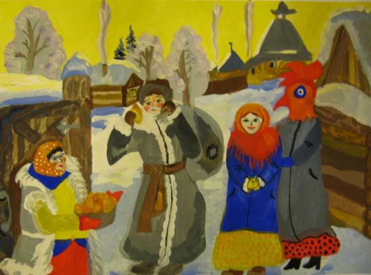 Рисунки на конкурс колядки