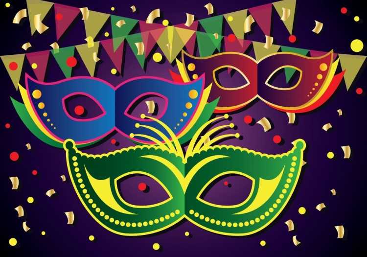 Рисование новогоднего маскарада