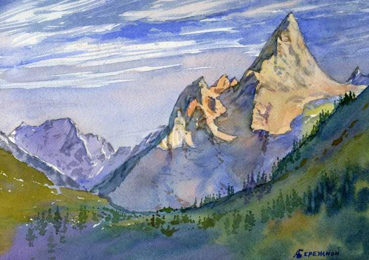 Картина Лермонтова горные вершины
