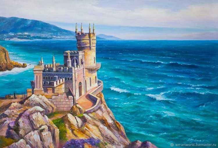 Художник масло холст Ласточкино гнездо