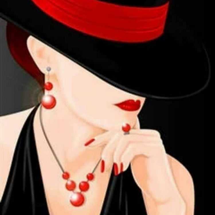 Эскиз дама в шляпе