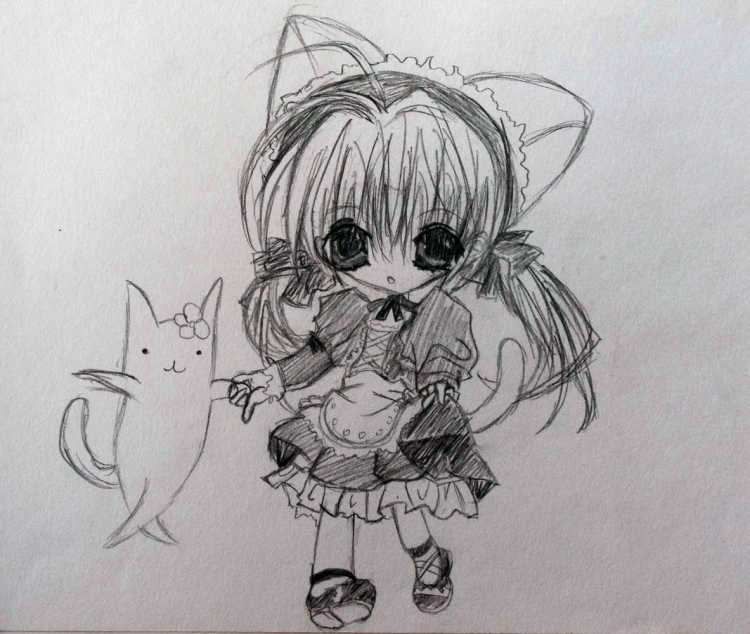 Небольшие рисунки аниме