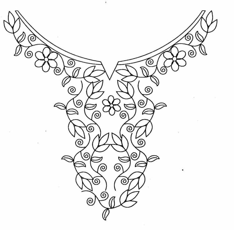 Узоры для вышивки на декольте