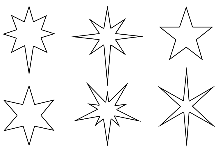 Трафарет звезды