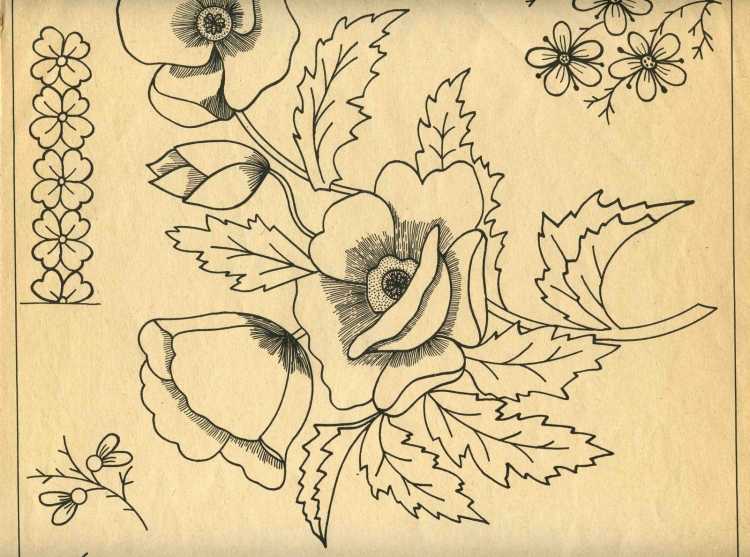 Вышивка гладью схемы