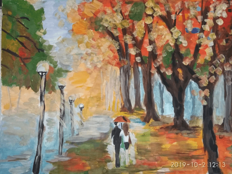 Креативное рисование осень