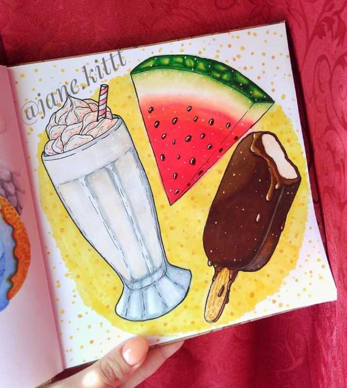 Летние рисунки для скич бука