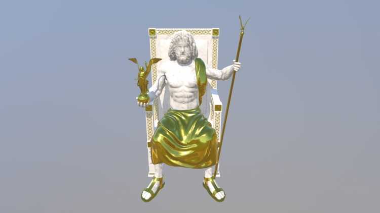 3 Чудо света - статуя Зевса в Олимпии