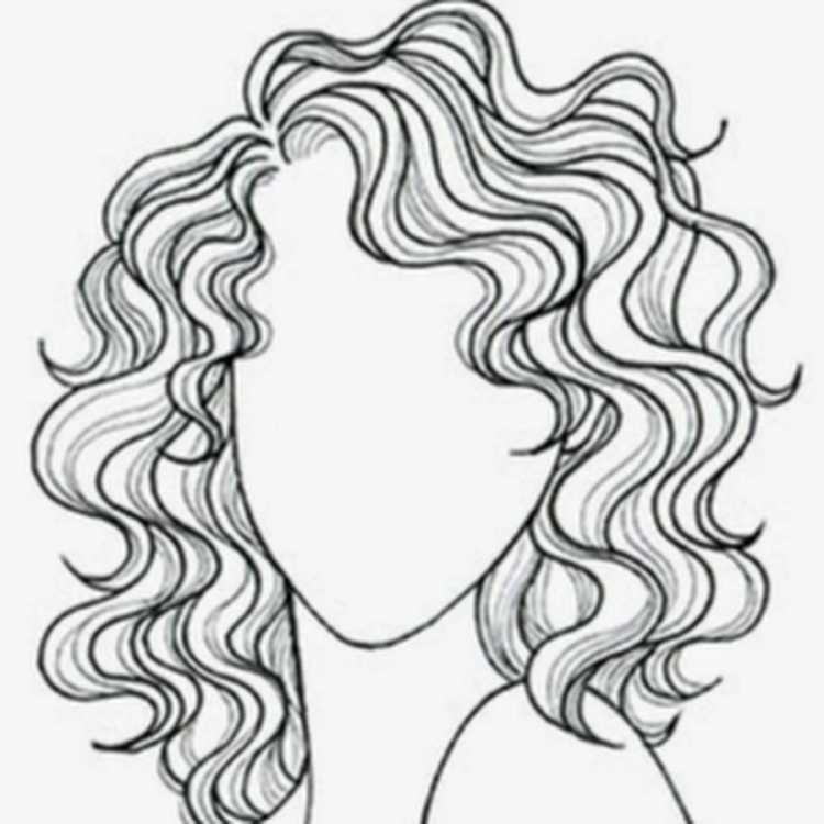 Кудрявые волосы нарисовать