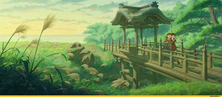 Хаяо Миядзаки пейзажи парк