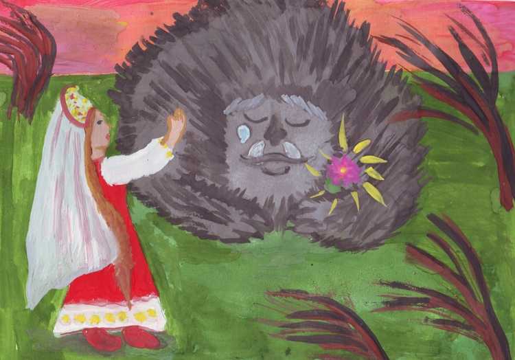 Аленький цветочек рисунок