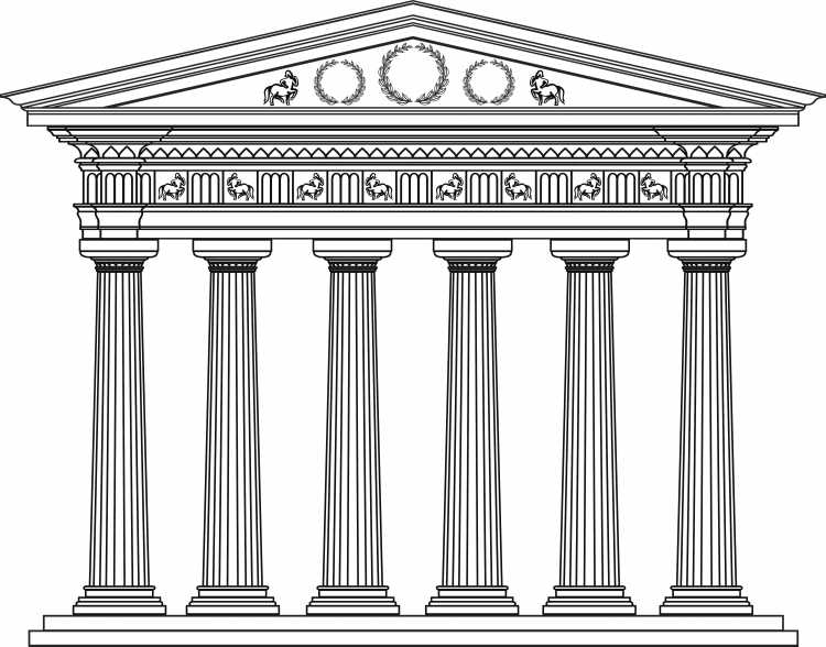 Портик храм древняя Греция